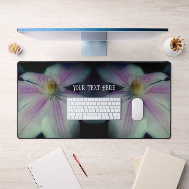 Clematis Flower Up Close Personalised Desk Mat (Office 1)