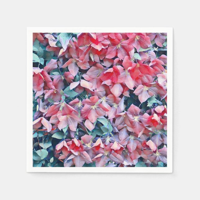 Clematis Flowers Napkin (Front)
