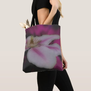 Clematis In Pink Flower Petal Tote Bag