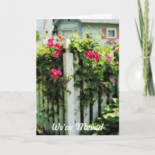 Clematis on Fence - We've Moved Card