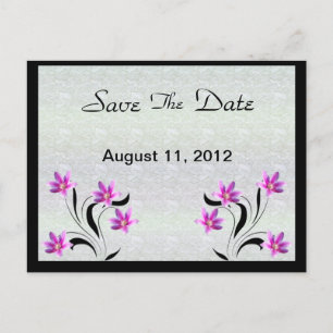 Clematis on Stoney Path save the date postcard
