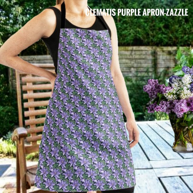 Clematis Purple  Apron (Creator Uploaded)