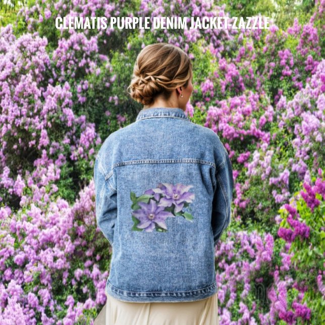 Clematis Purple  Denim Jacket (Creator Uploaded)