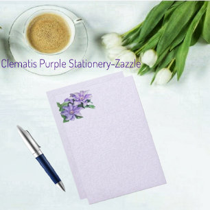 Clematis Purple Stationery