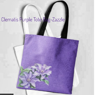 Clematis Purple Tote Bag