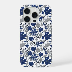 Clematis Vine Blue Watercolor Floral iPhone 15 Pro Case