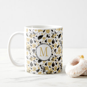 Clematis Vine Elegant Yellow Flowers Coffee Mug