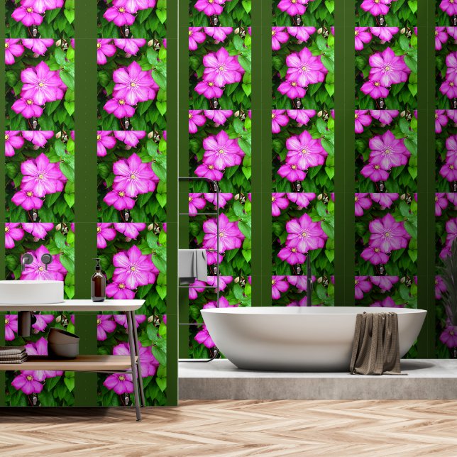 Clematis Wallpaper (Bathroom)