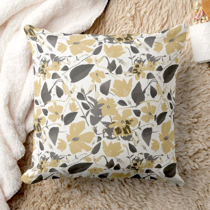 Clematis Yellow Flowers Cushion