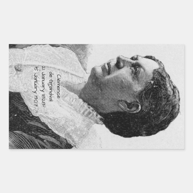 Clémence de Grandval Rectangular Sticker (Front)