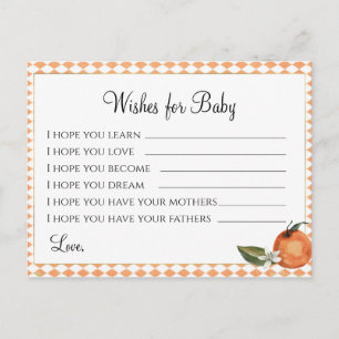 Clemenine Baby Shower - Wishes for Baby Postcard
