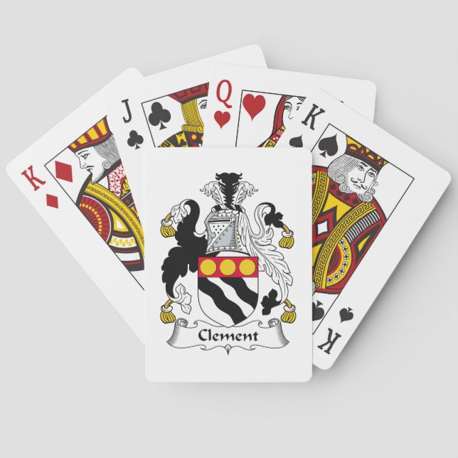 Clement Family Crest Playing Cards (Back)
