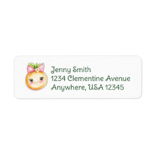 Clementine Cutie Address label Return Address Label