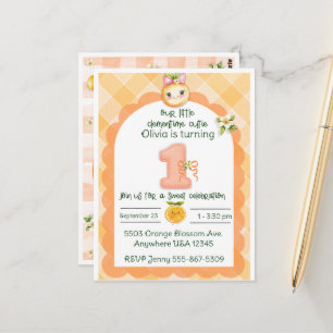 Clementine Cutie first birthday card