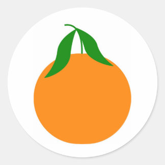 clementine design classic round sticker