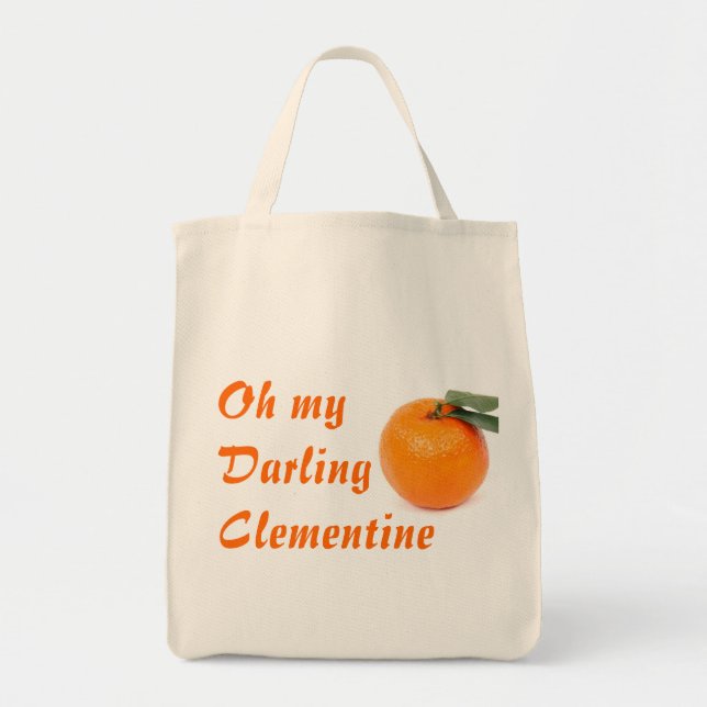 clementine grocery tote bag (Front)