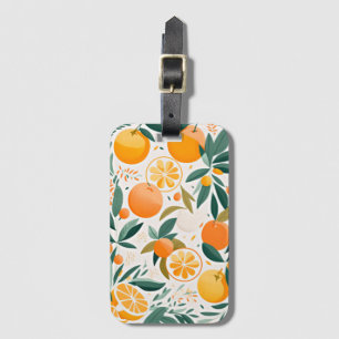 Clementine mandarine luggage tag