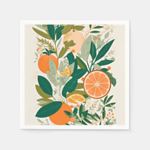 Clementine mandarine napkin
