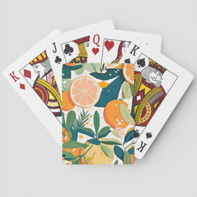 Clementine mandarine playing cards (Back)