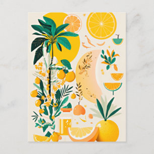 Clementine mandarine postcard