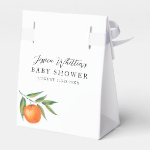 Clementine Watercolor "Cutie" Baby Shower Favour Box