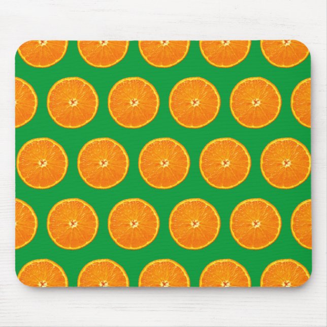 Clementines on Green Mouse Pad (Front)
