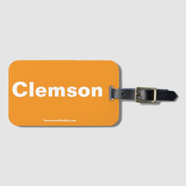 Clemson Bag Tag (Front Horizontal)