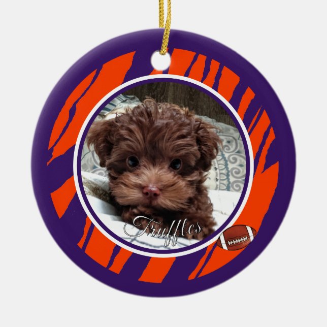 Clemson Dog Fan Customisable Ceramic Ornament (Front)