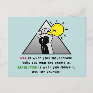 Clench fist solidarity against government tyranny postcard