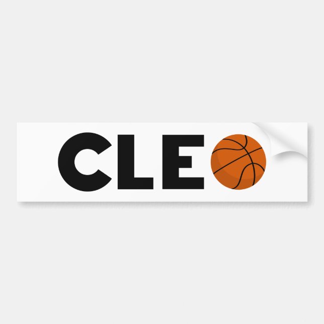 Cleo Basketball Bumper Sticker (Front)