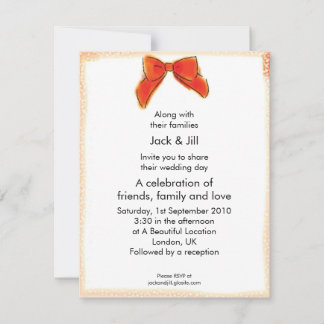 Cleo Bow (red) 4.25x5.5 Invitation
