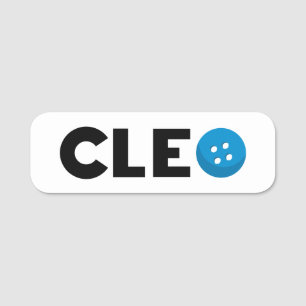 Cleo button name tag