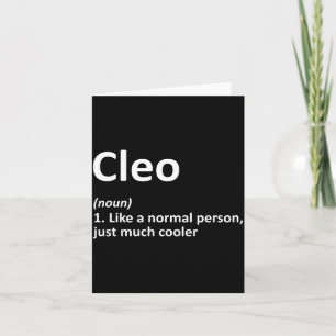 Cleo Definition Personalised Name Funny Birthday Card
