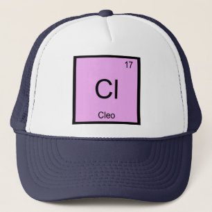 Cleo Name Chemistry Element Periodic Table Trucker Hat