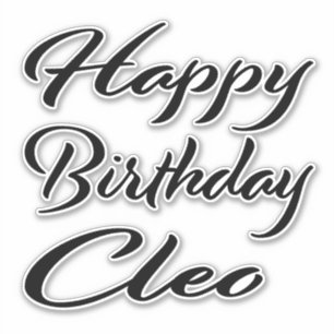 Cleo Name Vorname black Sticker Geburtstag