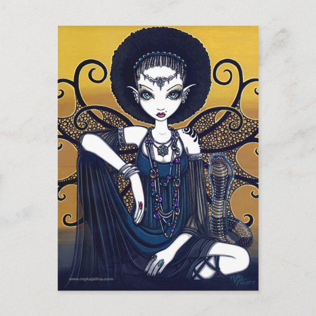 "Cleo" Postcard Egyptian Cobra Feary Goddess (Front)