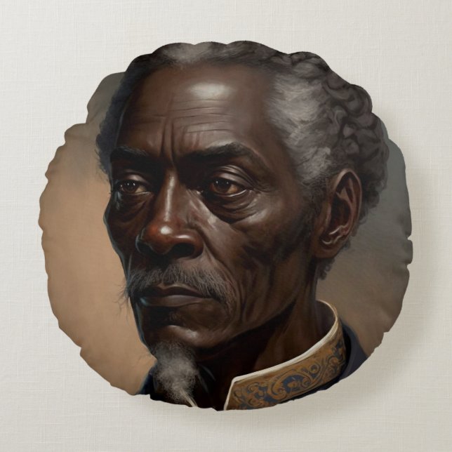 Cleon Portrait Paintings Round Cushion (Front)