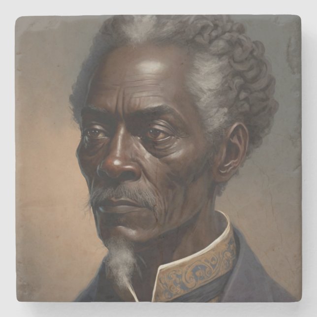 Cleon Portrait Paintings Stone Coaster (Front)