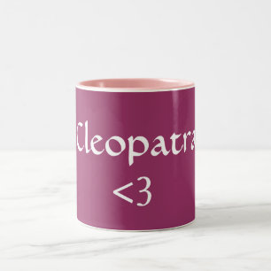 Cleopatra, <3 Two-Tone coffee mug