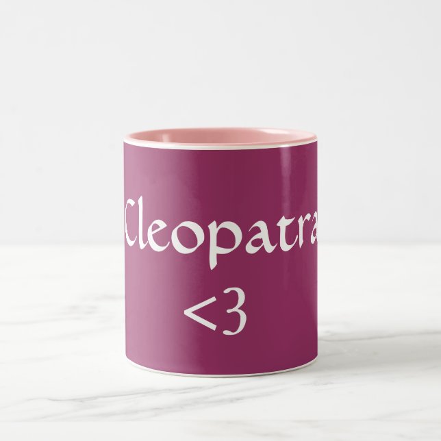 Cleopatra, <3 Two-Tone coffee mug (Center)
