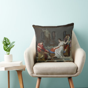 Cleopatra and Octavian by Louis Gauffier Cushion