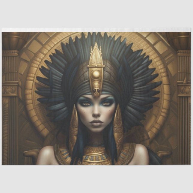 Cleopatra Egyptian Queen Pharaoh Decoupage Paper (Front)