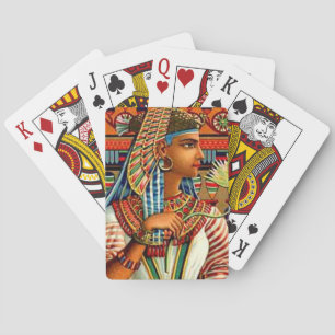 Cleopatra Queen Vintage Egyptian Revival Art Playing Cards