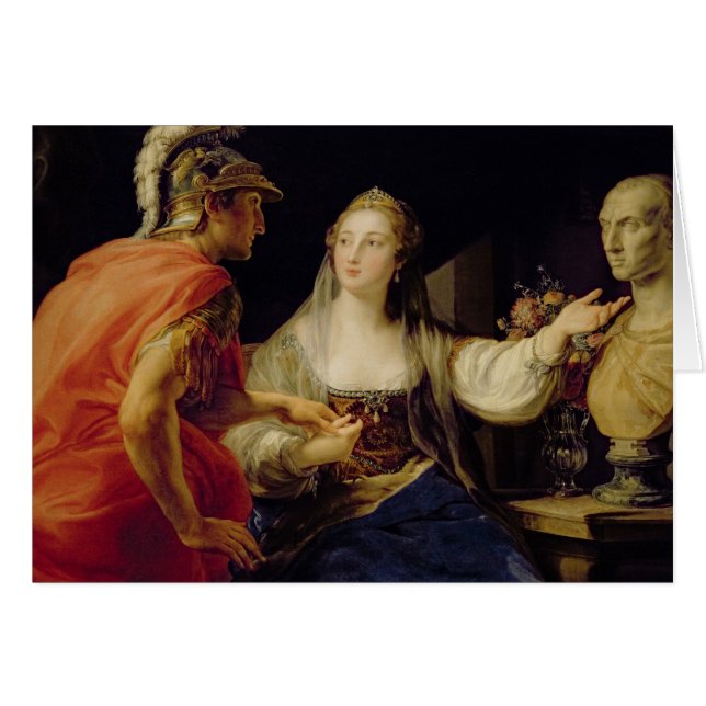 Cleopatra showing Octavius the bust of Julius (Front Horizontal)