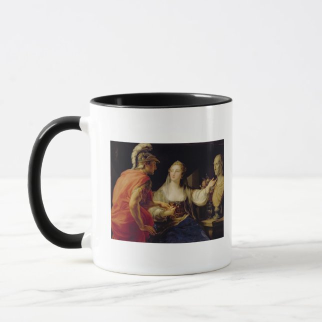 Cleopatra showing Octavius the bust of Julius Mug (Left)