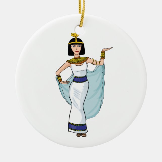 Cleopatra the Pharaoh of Egypt Ceramic Ornament (Front)