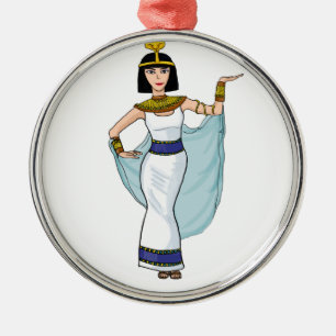 Cleopatra the Pharaoh of Egypt Metal Tree Decoration
