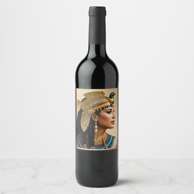 “Cleopatra VII's Realism: A Portrait”  Wine Label (Front)