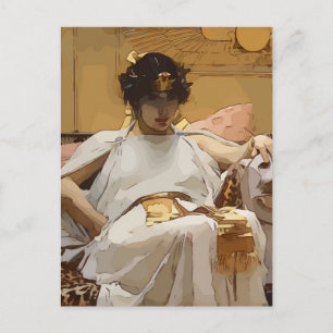 Cleopatra Waterhouse Vectorised Art Postcard