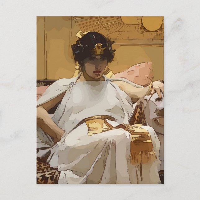 Cleopatra Waterhouse Vectorised Art Postcard (Front)